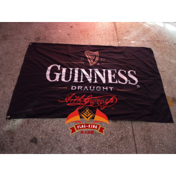 Bandera de la cerveza de Guinness darught bandera de promociones de la barra bandera de Guinness personalizada bandera de poliéster